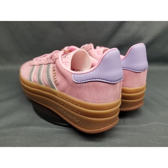 Adidas Gazelle Bold J Sneakers Suede Pink Silver Girls Size 4.5 DISPLAY MODEL! - Picture 15 of 15